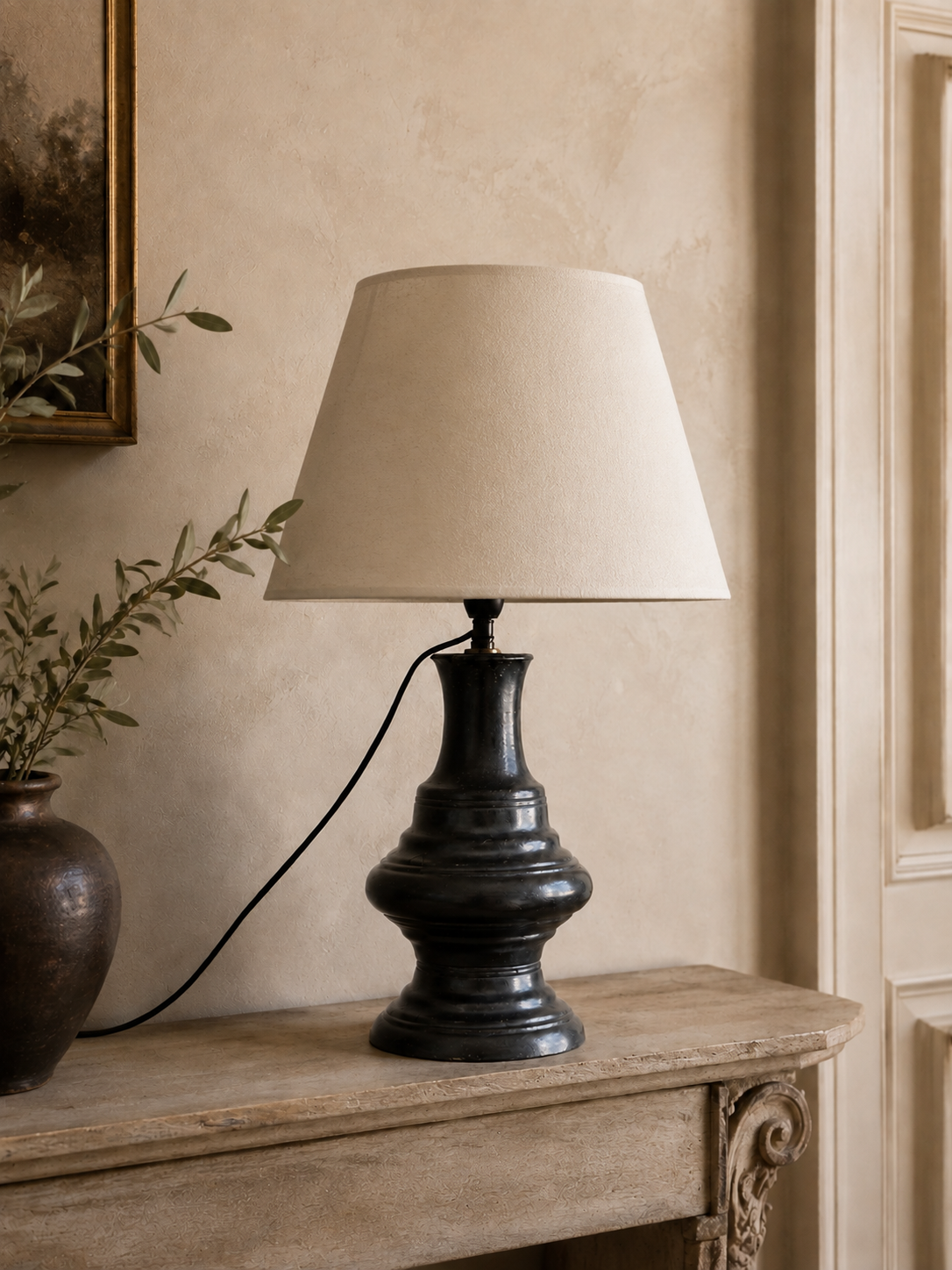 Vintage Pewter Table Lamp – product image 1