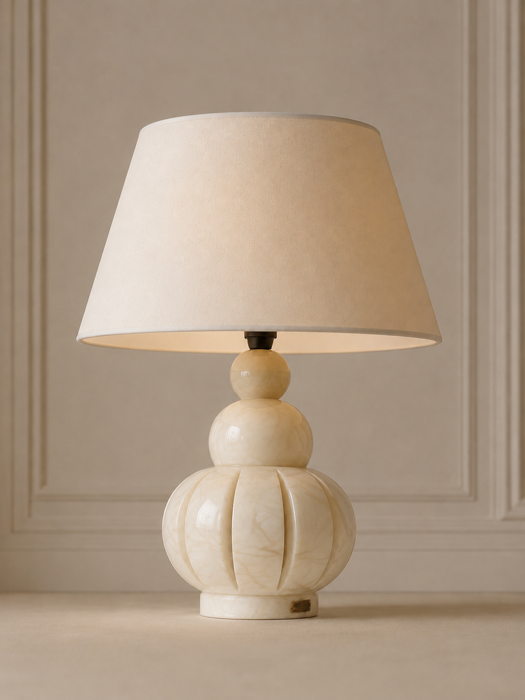 Faceted Upper Lamp in Italian Alabaster – product image 1