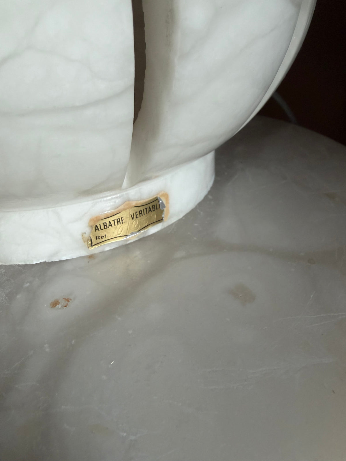 Faceted Upper Lamp in Italian Alabaster – product image 4