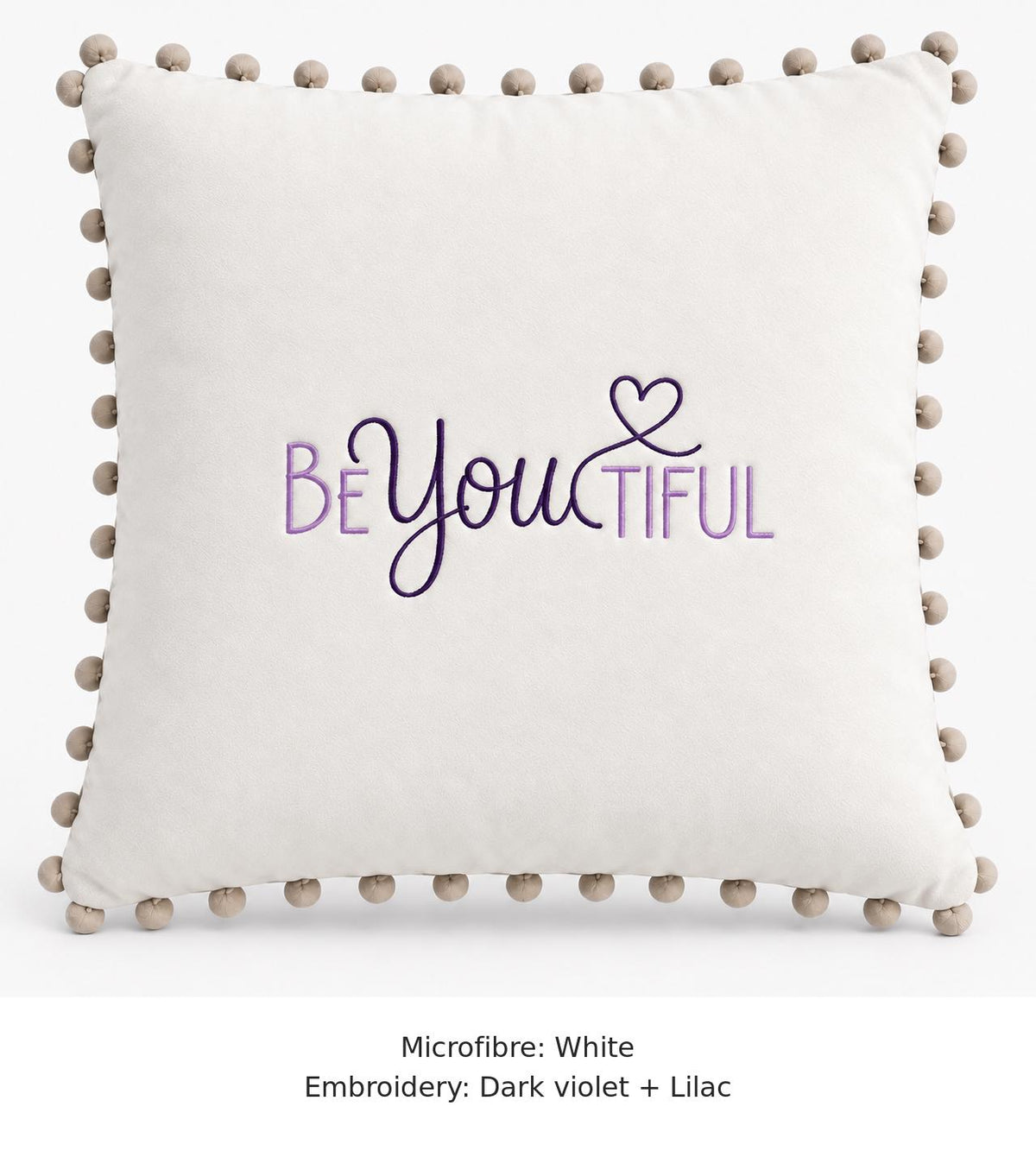 BEYOUTIFUL embroidered microfibre cushion image 3