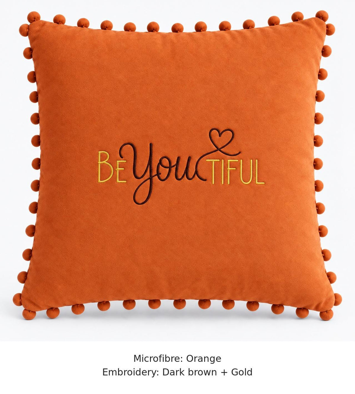 BEYOUTIFUL embroidered microfibre cushion image 4