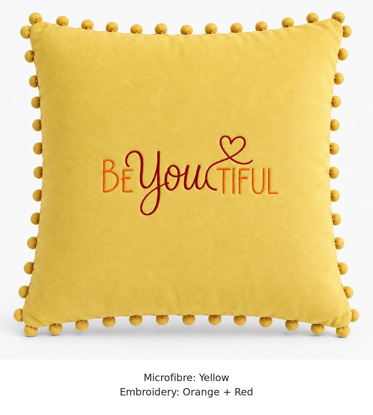 BEYOUTIFUL embroidered microfibre cushion image 5