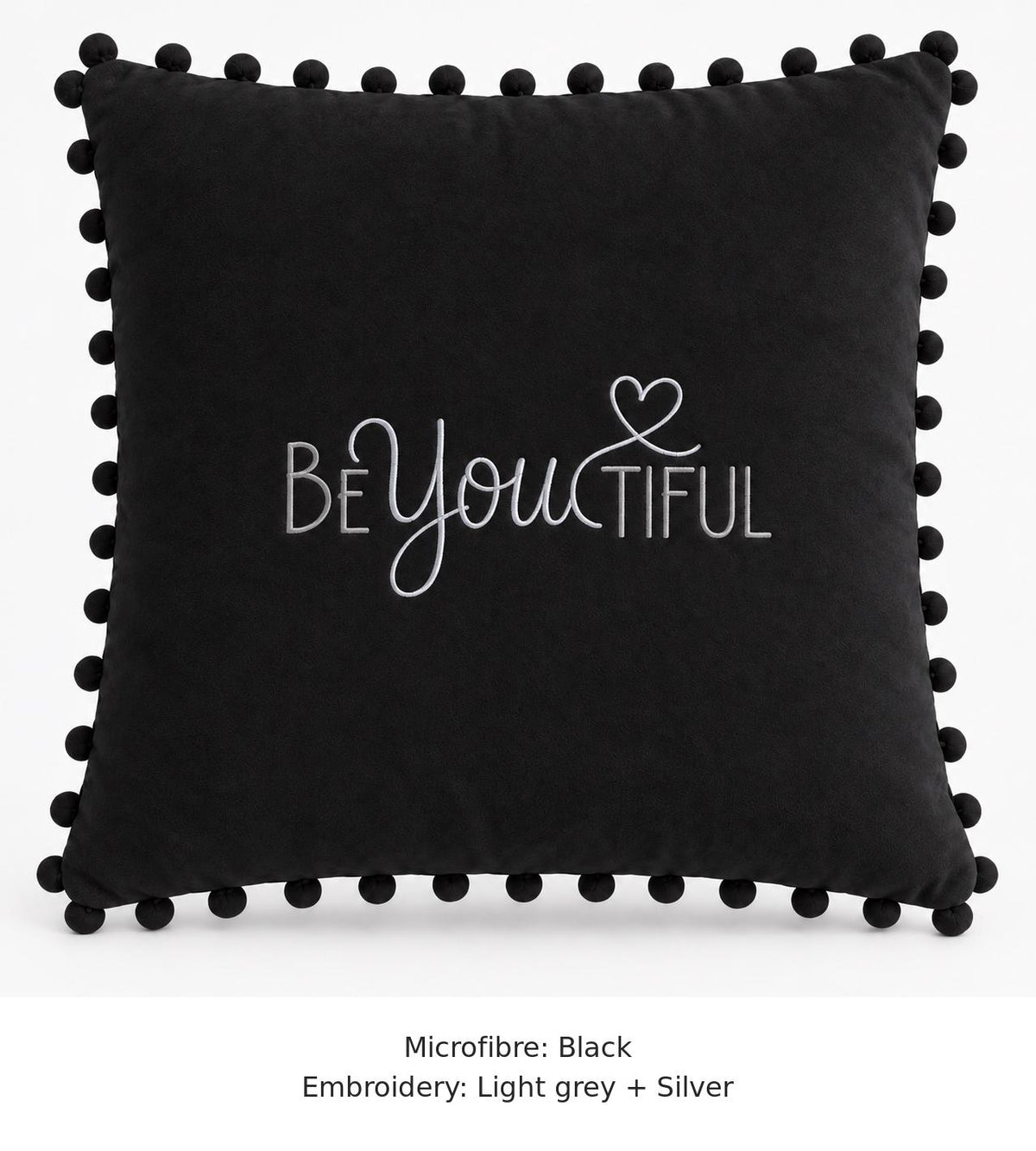 BEYOUTIFUL embroidered microfibre cushion image 8
