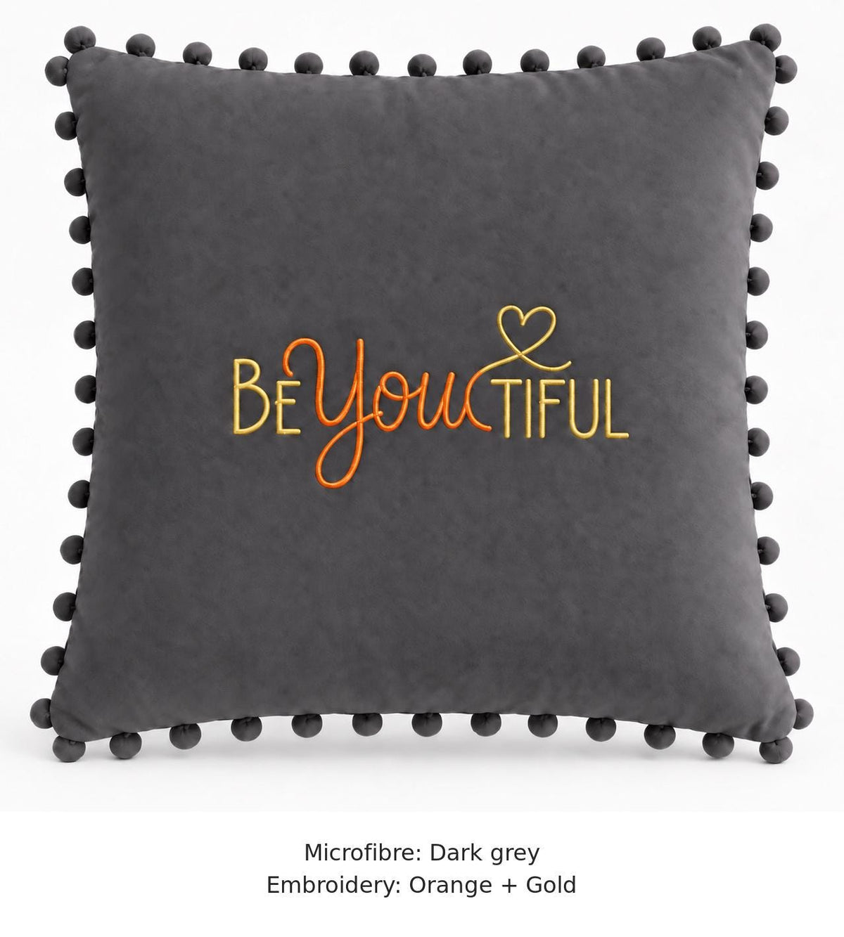 BEYOUTIFUL embroidered microfibre cushion image 9