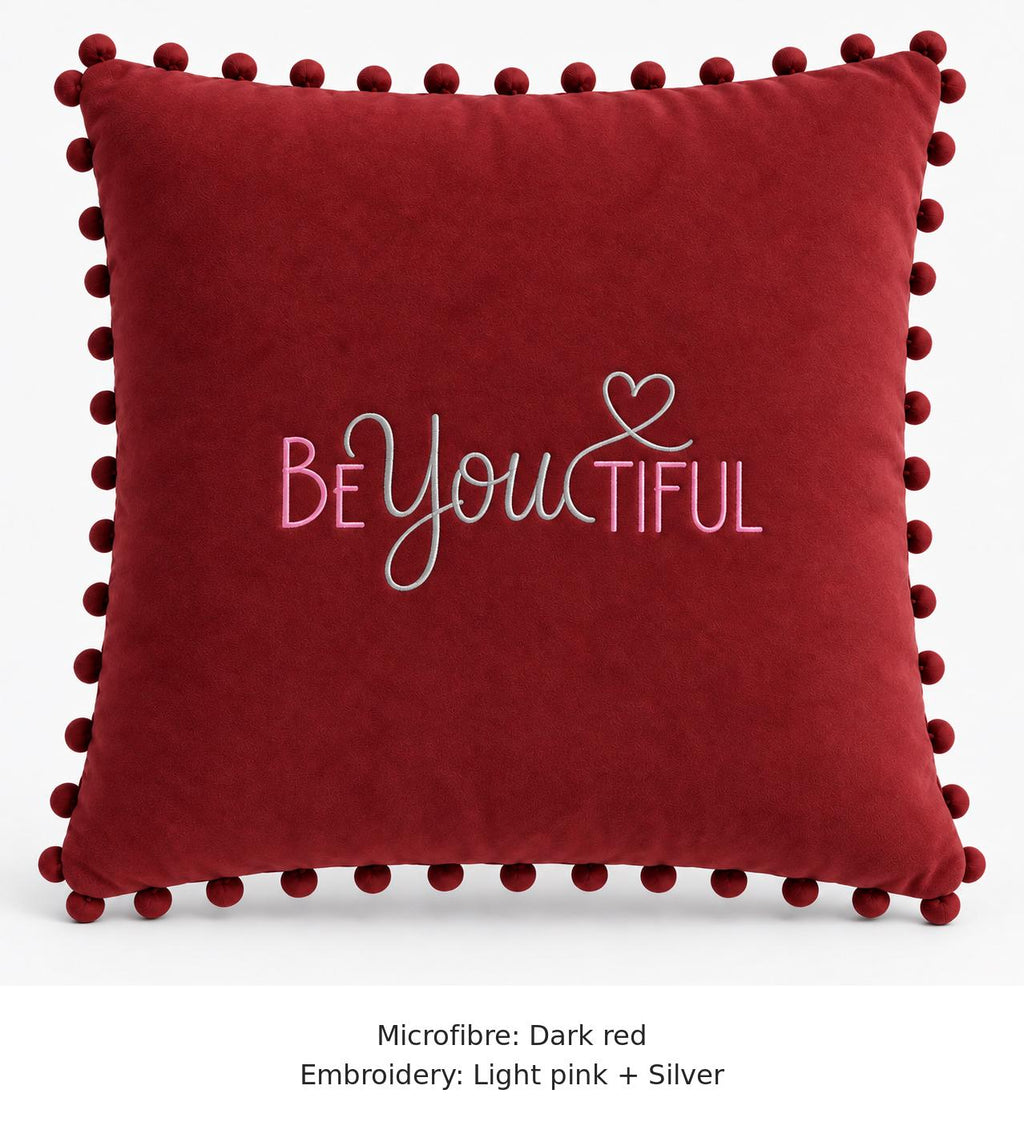 BEYOUTIFUL embroidered microfibre cushion image 15