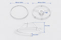 Circular Lampshade Ring Set with Feet | 15 or 20 cm | Made in Italy