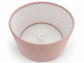 Double-Sided Pink Alcantara & Polka-Dot Cotton Lampshade | 3 Shapes | Handmade in Italy