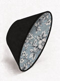 Double-Sided Floral Lampshade | Black Microfibre or Floral Fabric and Taupe Microfibre | 2 Shapes | Handmade in Italy