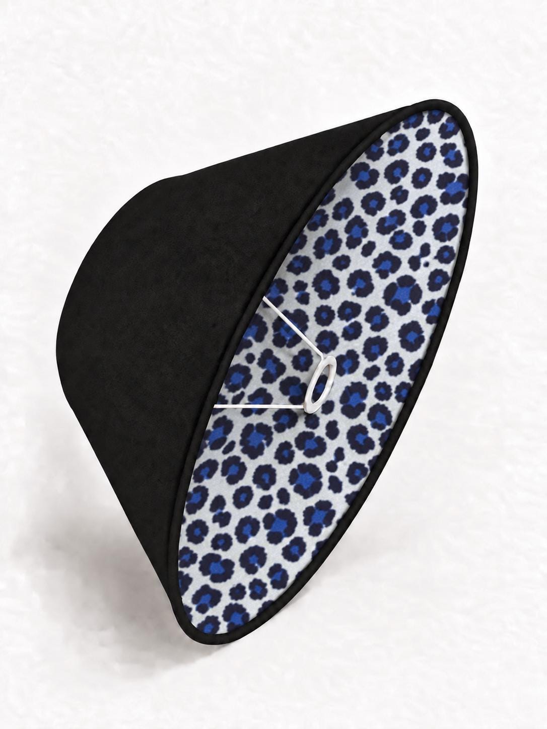 Double-Sided Suede-Effect Microfibre & Leopard Print Lampshade | 4 Colourways | 2 Tapered Shapes | Handmade in Italy