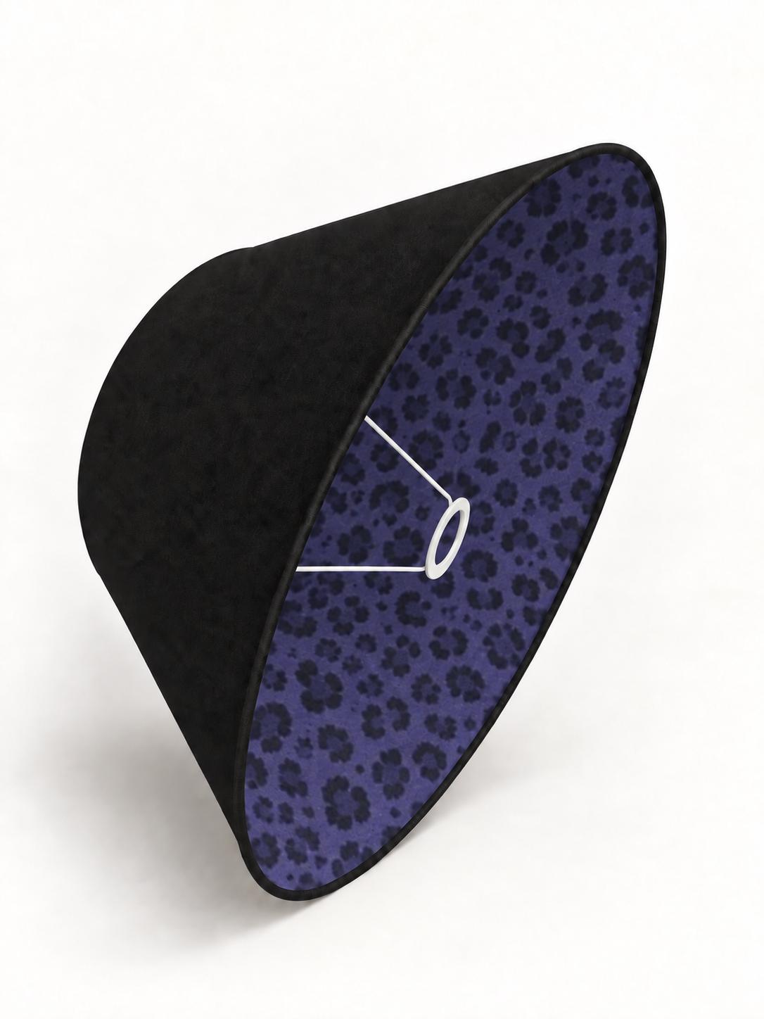 Double-Sided Suede-Effect Microfibre & Leopard Print Lampshade | 4 Colourways | 2 Tapered Shapes | Handmade in Italy