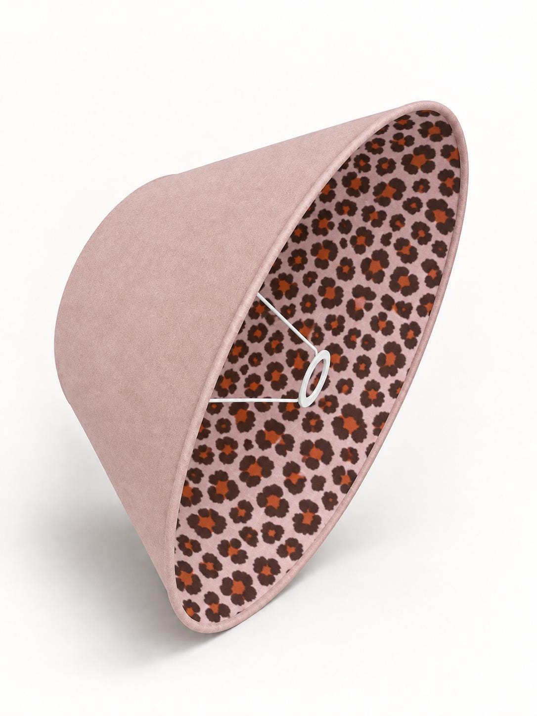 Double-Sided Suede-Effect Microfibre & Leopard Print Lampshade | 4 Colourways | 2 Tapered Shapes | Handmade in Italy