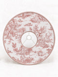 Double-Sided Suede-Effect Microfibre & Toile de Jouy Lampshade | 5 Colours | 2 Tapered Shapes | Handmade in Italy