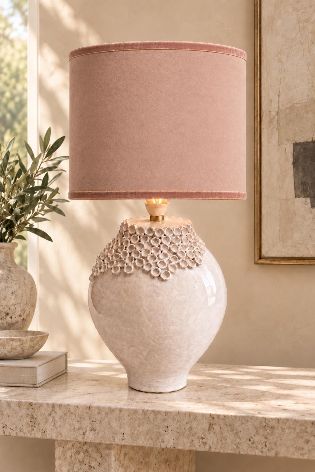 Powder pink lampshade – Etsy image 2