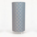 Geometric Satin Lampshade in Ivory and Light Blue - Handmade in Italy — product image 1