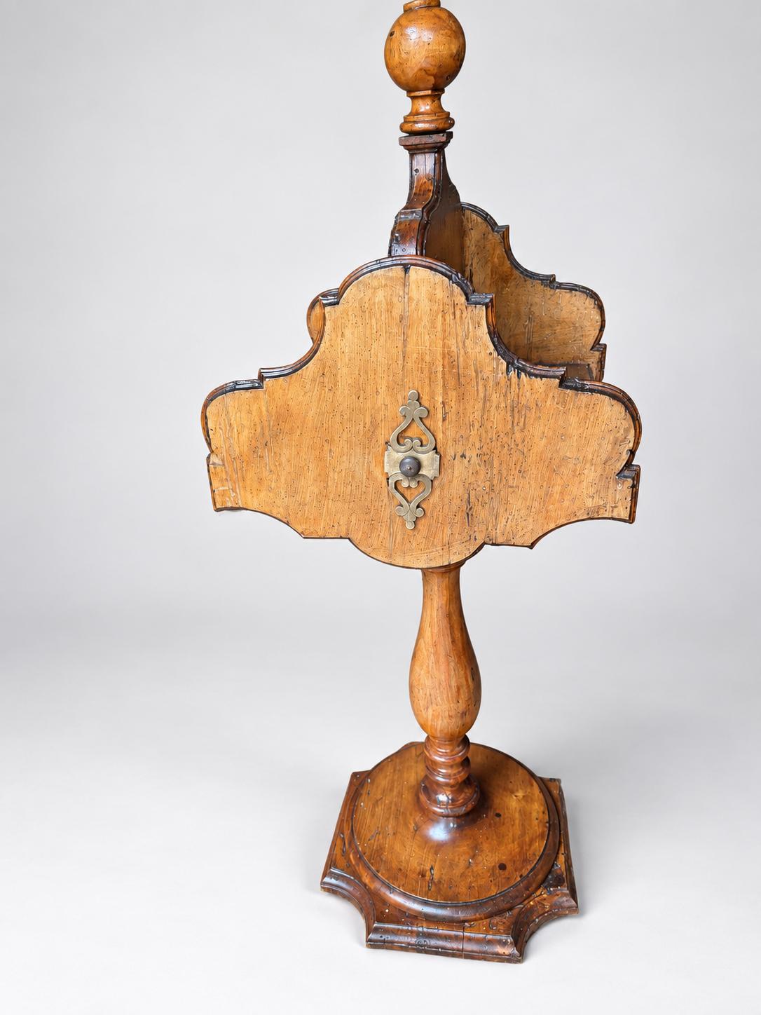 Vintage French Lampadaire Guéridon / Tablette | Walnut Floor Lamp with Rotating Table — product image 4