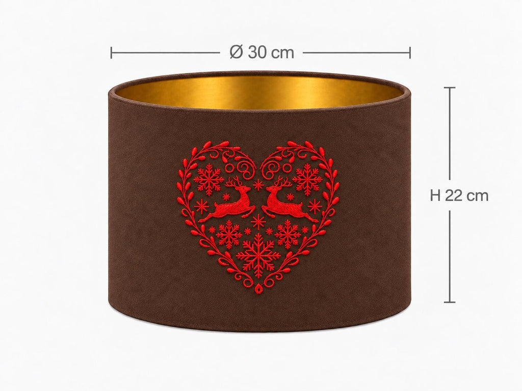 Embroidered Microfibre Lampshade with Gold Interior | Handmade in Italy — product image 2