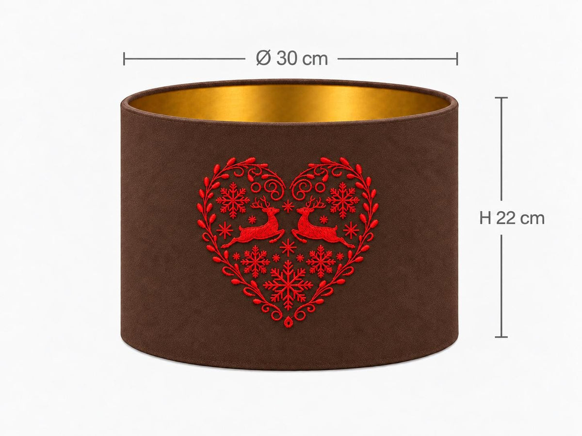 Embroidered Microfibre Lampshade with Gold Interior | Handmade in Italy — product image 2