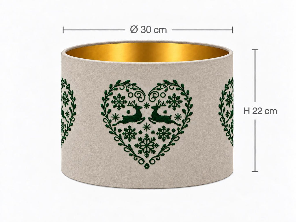 Embroidered Microfibre Lampshade with Gold Interior | Handmade in Italy — product image 4