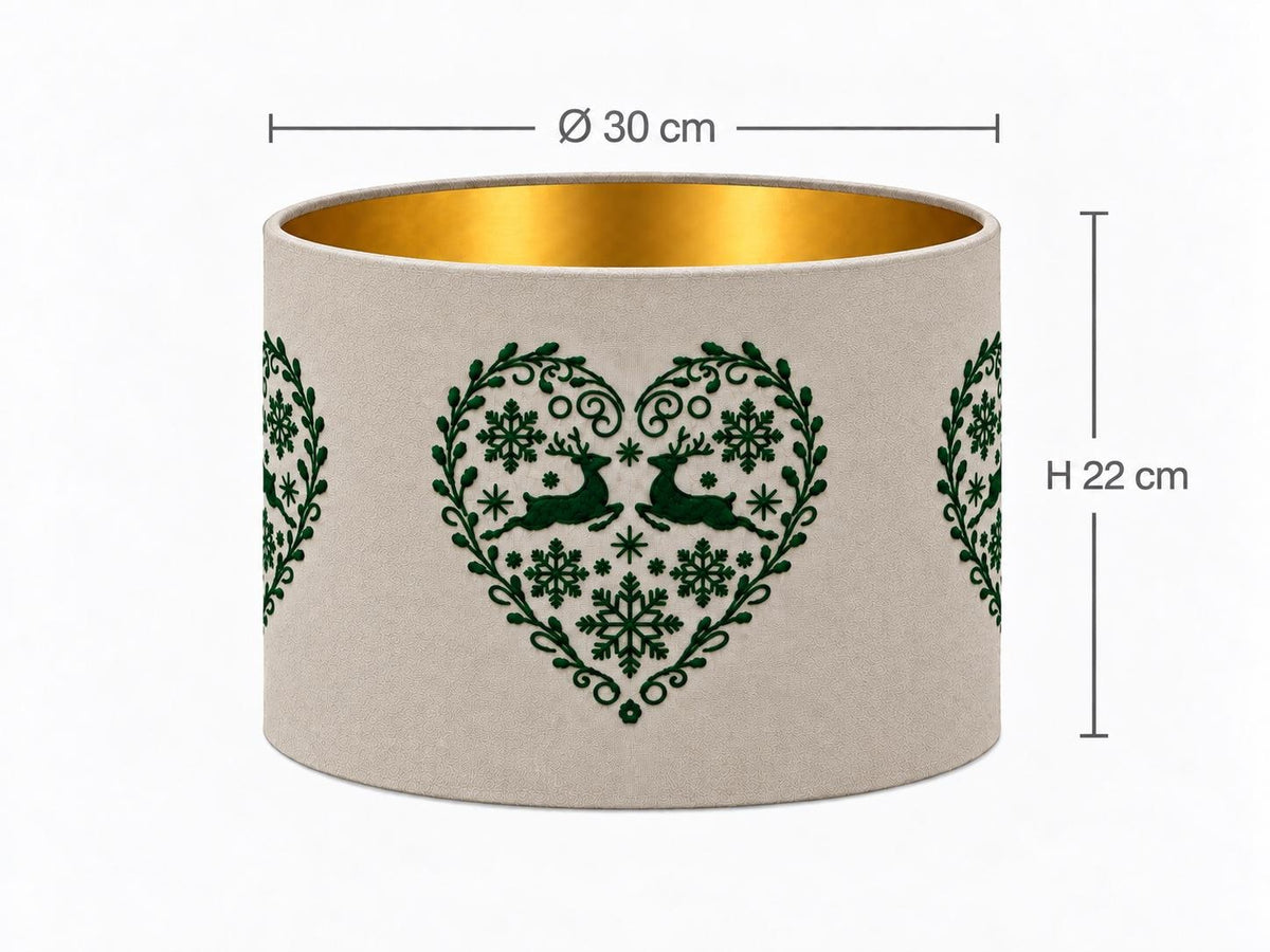 Embroidered Microfibre Lampshade with Gold Interior | Handmade in Italy — product image 4