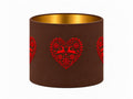Embroidered Microfibre Lampshade with Gold Interior | Handmade in Italy — product image 1