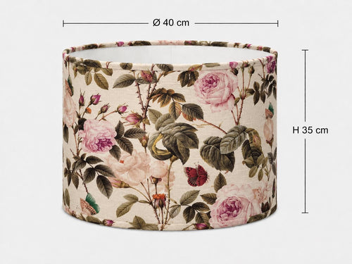 Antique Rose Silk Satin Lampshade | 2 Cylinder Sizes | Handmade in Italy — product image 2