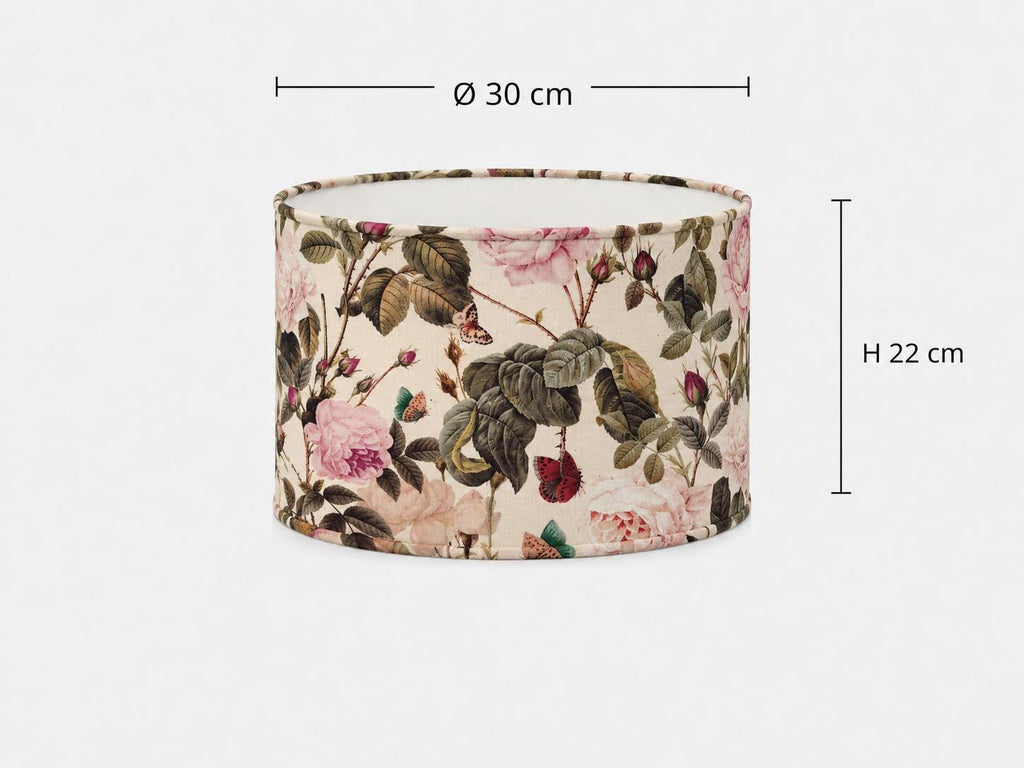 Antique Rose Silk Satin Lampshade | 2 Cylinder Sizes | Handmade in Italy — product image 3