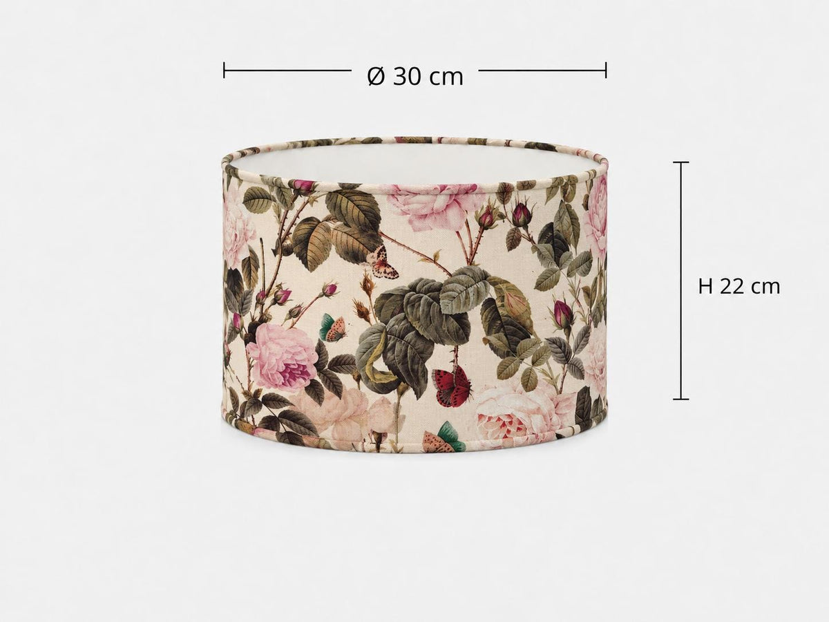 Antique Rose Silk Satin Lampshade | 2 Cylinder Sizes | Handmade in Italy — product image 3