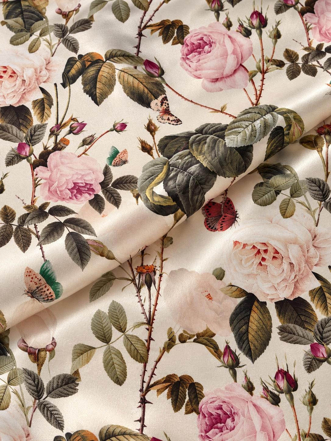Antique Rose Silk Satin Lampshade | 2 Cylinder Sizes | Handmade in Italy — product image 4