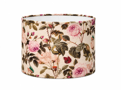 Antique Rose Silk Satin Lampshade | 2 Cylinder Sizes | Handmade in Italy — product image 1