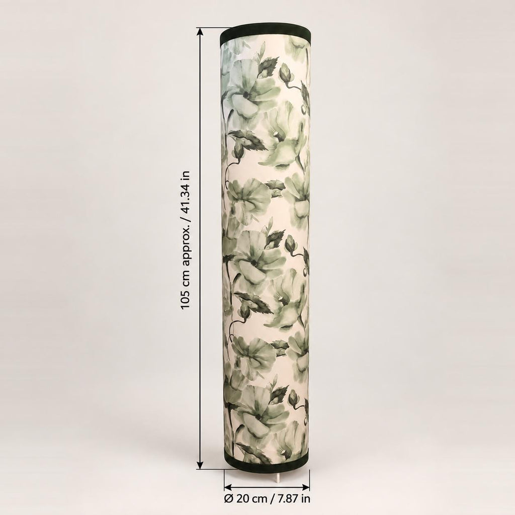 Sheer Floral Lampshade in Green and Ivory Satin - Handmade in Italy — product image 4