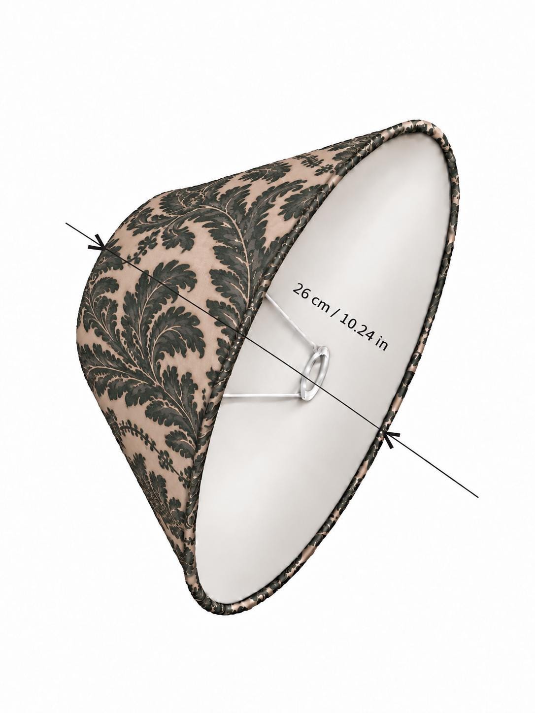 Forest Green Italian Damask Lampshade | 3 Sizes | Handmade in Italy — product image 2