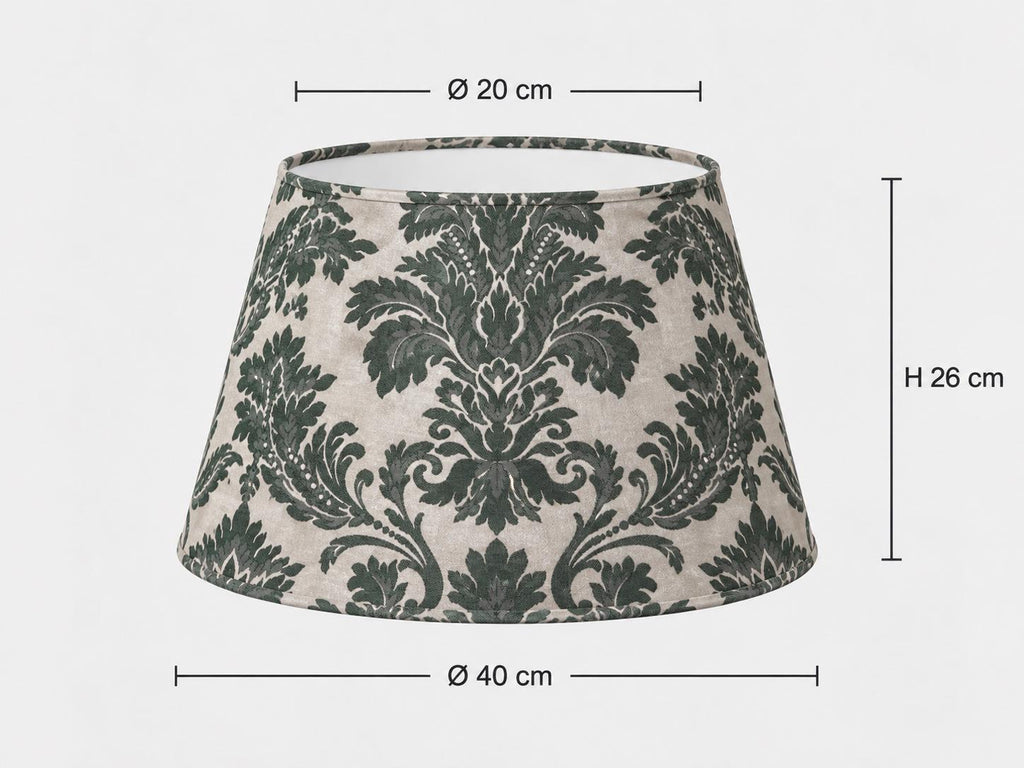 Forest Green Italian Damask Lampshade | 3 Sizes | Handmade in Italy — product image 4
