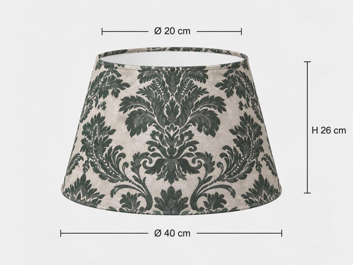 Forest Green Italian Damask Lampshade | 3 Sizes | Handmade in Italy — product image 4