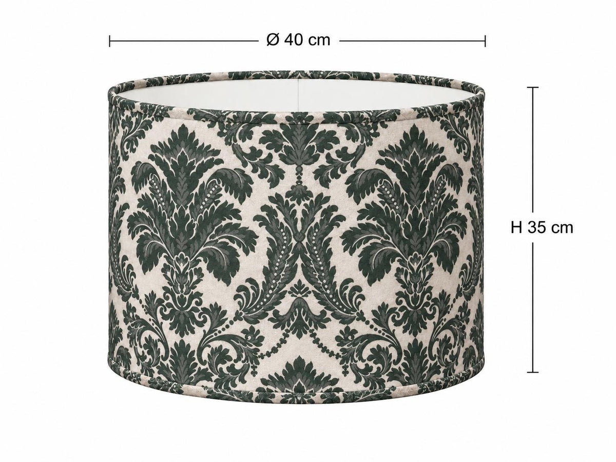 Forest Green Italian Damask Lampshade | 3 Sizes | Handmade in Italy — product image 1