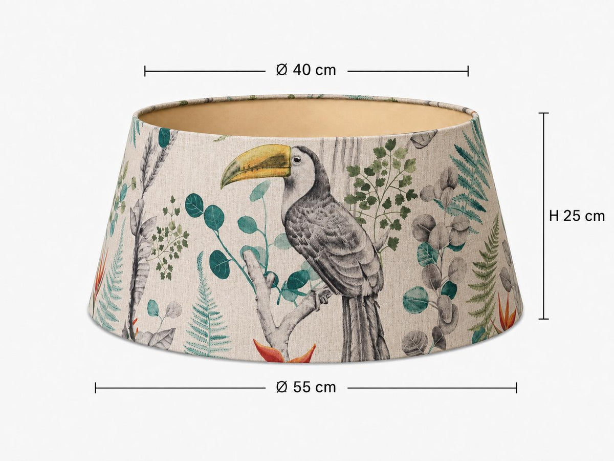 Tropical Toucan Lampshade | Retro Jungle Style Lampshade | Made in Italy – image 8