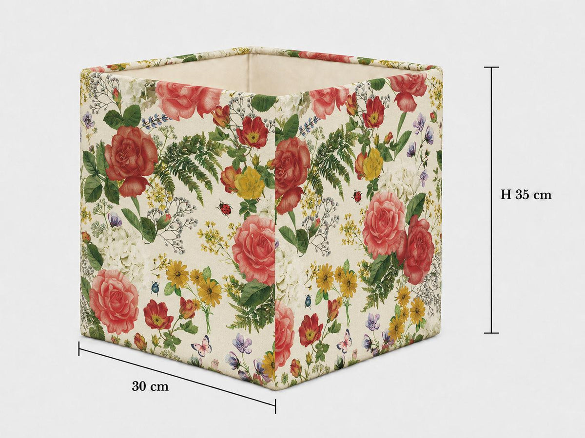 Vintage rose garden cube lampshade 30 x 30 x 35 cm
