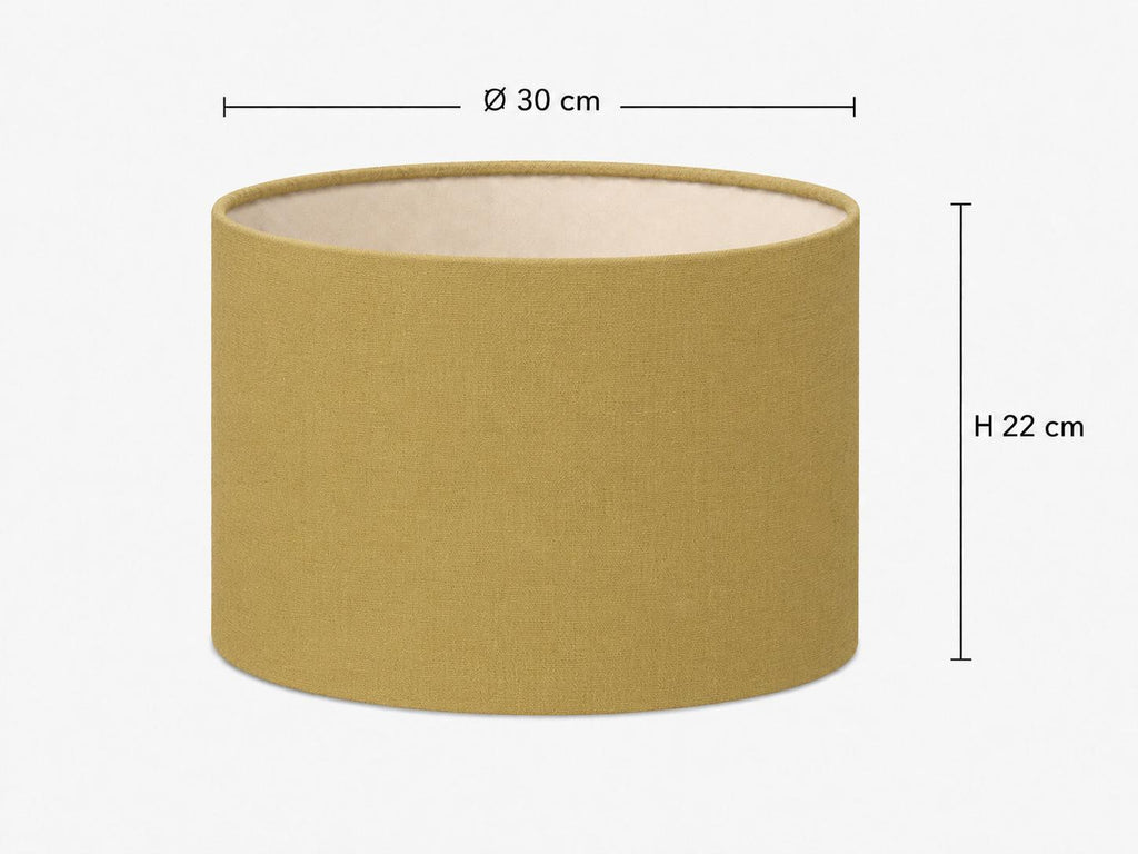 Mustard Yellow Textured Lampshade | UV-Resistant Fabric | Handmade in Italy – image 2