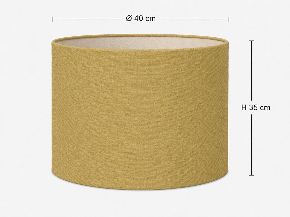 Mustard Yellow Textured Lampshade | UV-Resistant Fabric | Handmade in Italy – image 4