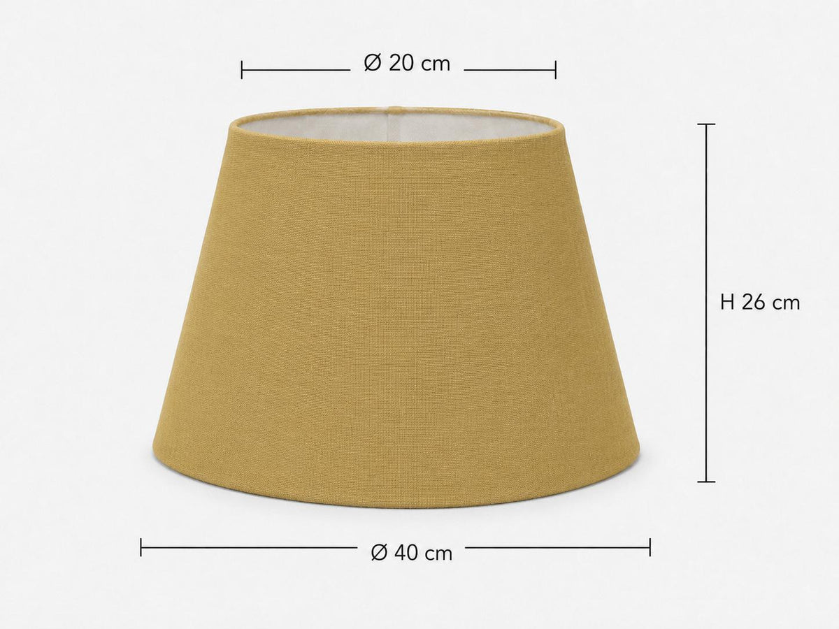 Mustard Yellow Textured Lampshade | UV-Resistant Fabric | Handmade in Italy – image 10