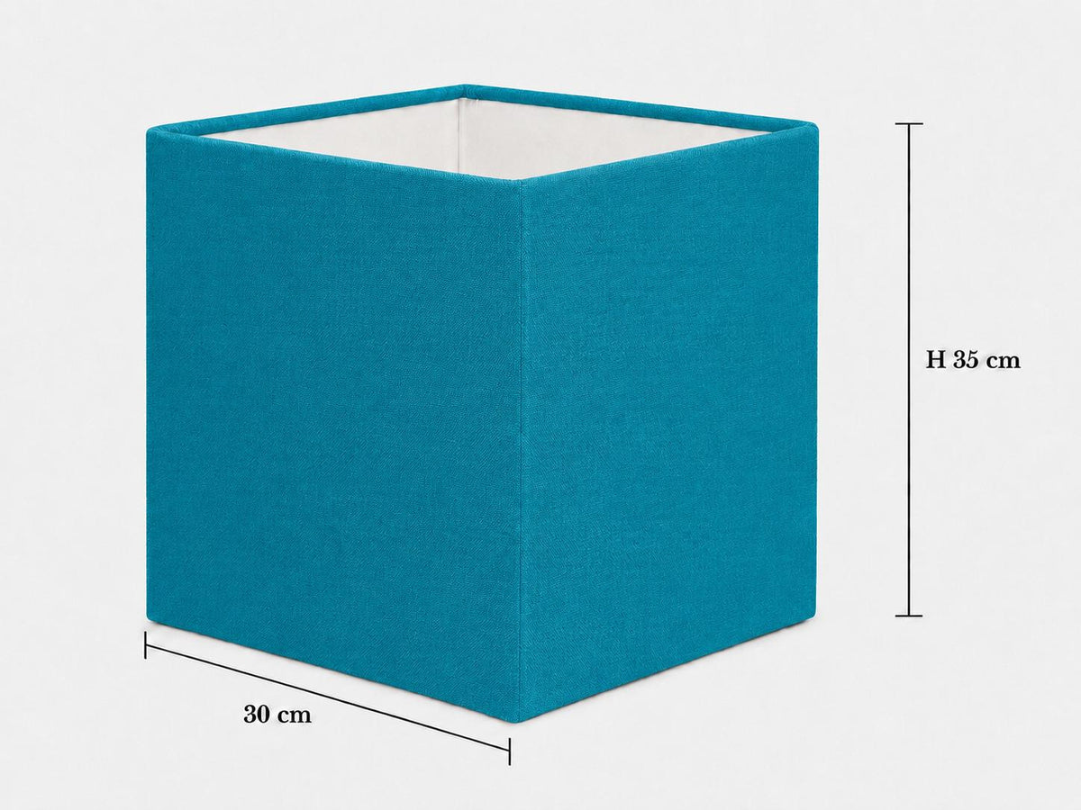Turquoise Textured Lampshade | UV-Resistant Fabric | Handmade in Italy – image 7