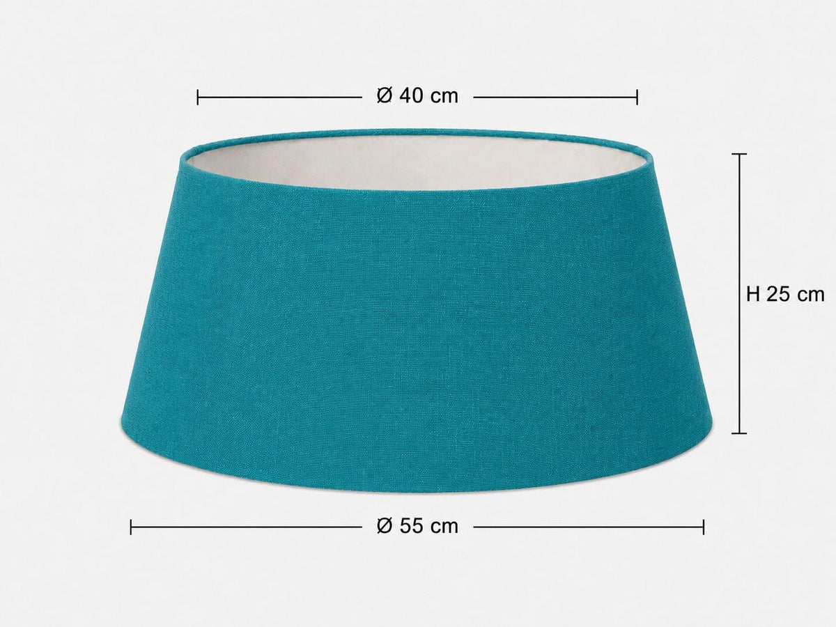 Turquoise Textured Lampshade | UV-Resistant Fabric | Handmade in Italy – image 13