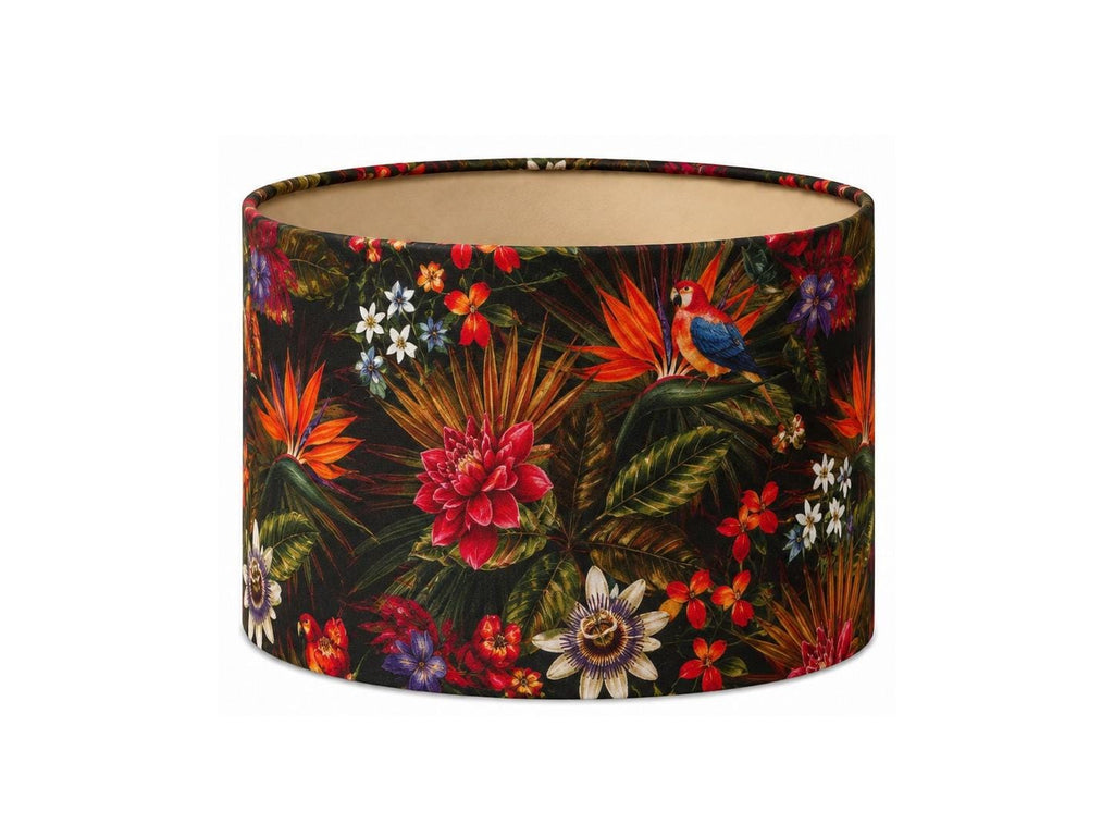 Dark floral Passiflora handmade UV-resistant lampshade