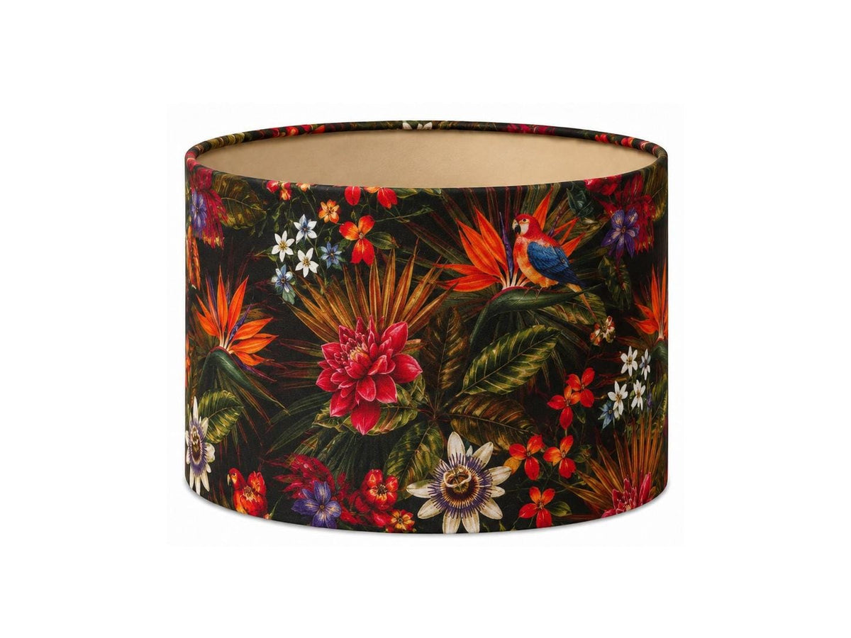 Dark floral Passiflora handmade UV-resistant lampshade