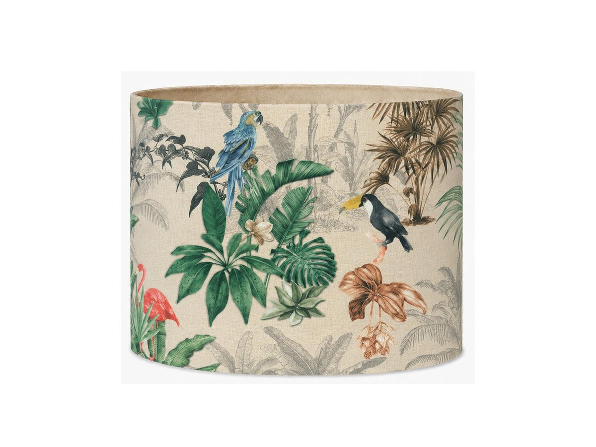 Tropical bird botanical handmade UV-resistant lampshade
