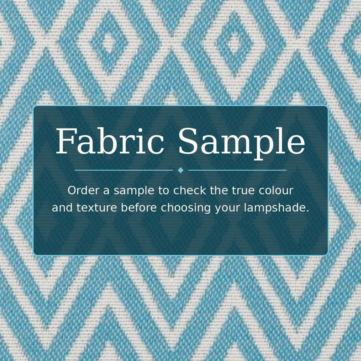Turquoise Geometric Drum Lampshade | UV-Resistant Fabric | Handmade in Italy – image 13