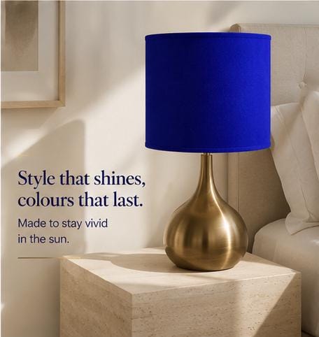 Royal Blue Lampshade | UV-Resistant Fabric | Handmade in Italy – image 3