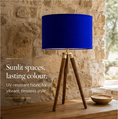 Royal Blue Lampshade | UV-Resistant Fabric | Handmade in Italy – image 4