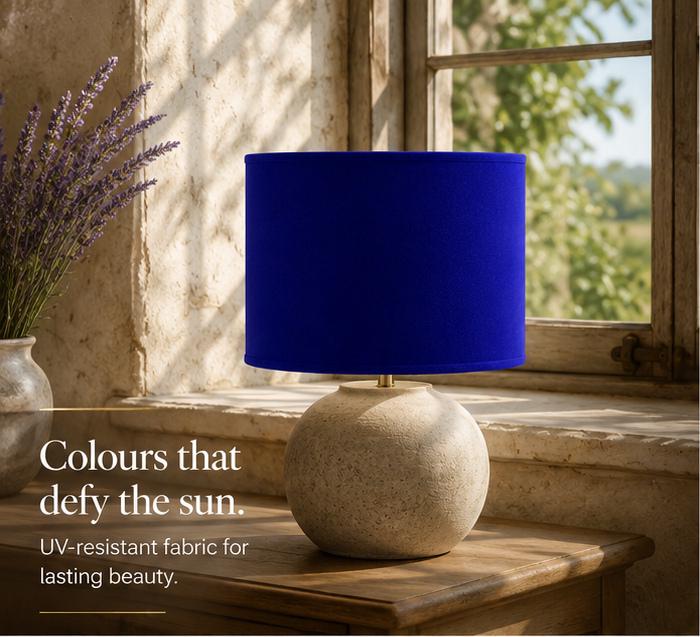 Royal Blue Lampshade | UV-Resistant Fabric | Handmade in Italy – image 7
