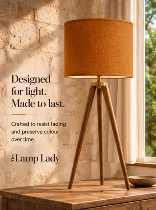 Ochre Lampshade | UV-Resistant Fabric | Handmade in Italy – image 5