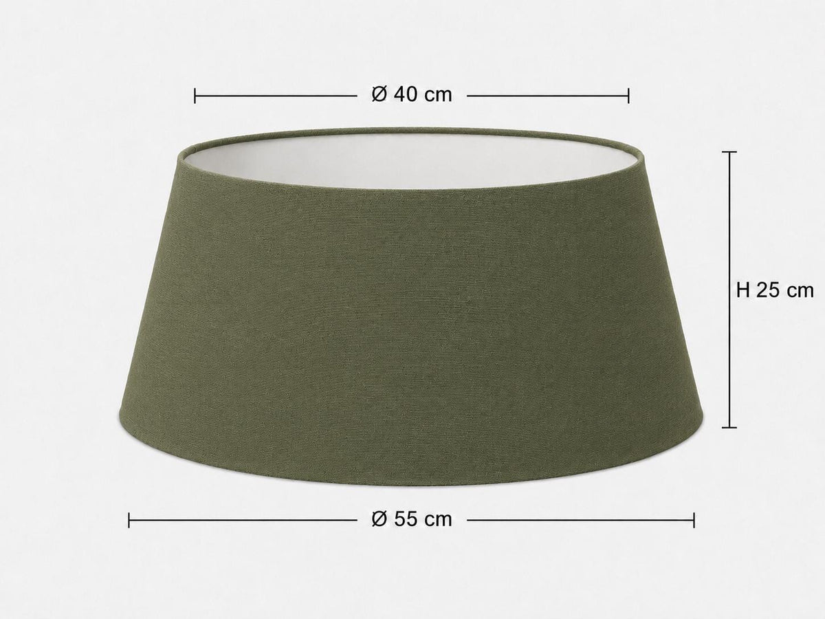 UV-Resistant Olive Green Tapered Lampshade / Handmade in Italy – image 12